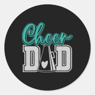 Cheer Dad My Favorite Cheerleader Calls Me Dad Tea Classic Round Sticker
