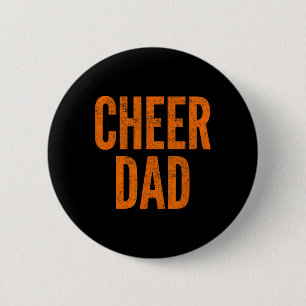 Cheer Dad Orange And Black Cheerleading Matching P Button