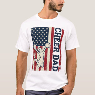 Cheer Dad Patriotic American Flag Vector Shirt Des