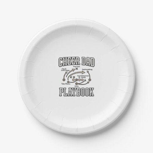Cheer Dad Playbook Vintage Vector Shirt Design_1 Paper Plates