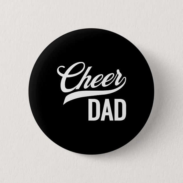 Cheer Dad Red And White Cheerleading Matching Pare Button (Front)