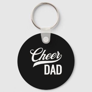 Cheer Dad Red And White Cheerleading Matching Pare Keychain