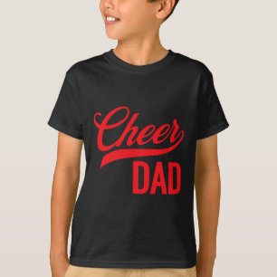 Cheer Dad Red And White Cheerleading Matching Pare T-Shirt