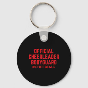 Cheer Dad Red Bodyguard Cheerleading Keychain