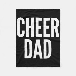 Cheer Dad Royal Blue Cheerleading Matching Parents Fleece Blanket