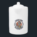 Cheer Dad Surviving Comp Weekend Skeleton Shirt_1 Teapot<br><div class="desc">Cheer Dad Surviving Comp Weekend Skeleton Shirt_1</div>