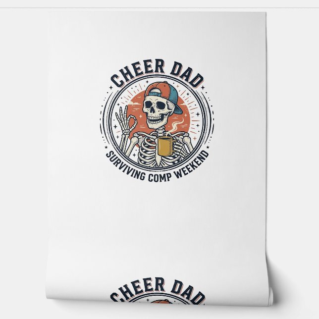 Cheer Dad Surviving Comp Weekend Skeleton Shirt_1 Wallpaper (Unrolling)
