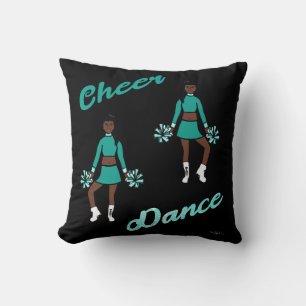 Cheer/Dance Throw Pillow Aqua Spark