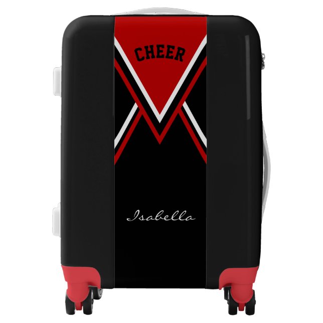 Cheer Dark Red Cheerleader Outfit Luggage (Front)