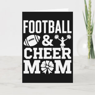 Cheer Footll Cheerleading Mom Of Both Messy Hair B Card