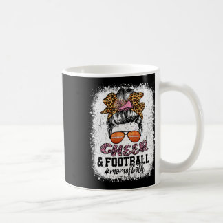 Cheer Footll Cheerleading Mom Of Both Messy Hair B Coffee Mug
