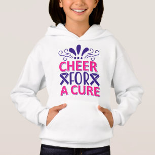 Cheer For A Cure Pink and Purple Hoodie