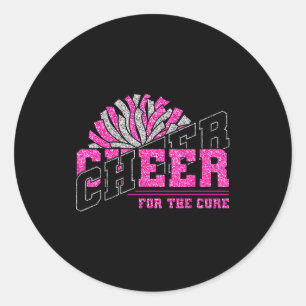 Cheer For The Breast Cancer Awareness Cheer Mom Ma Classic Round Sticker
