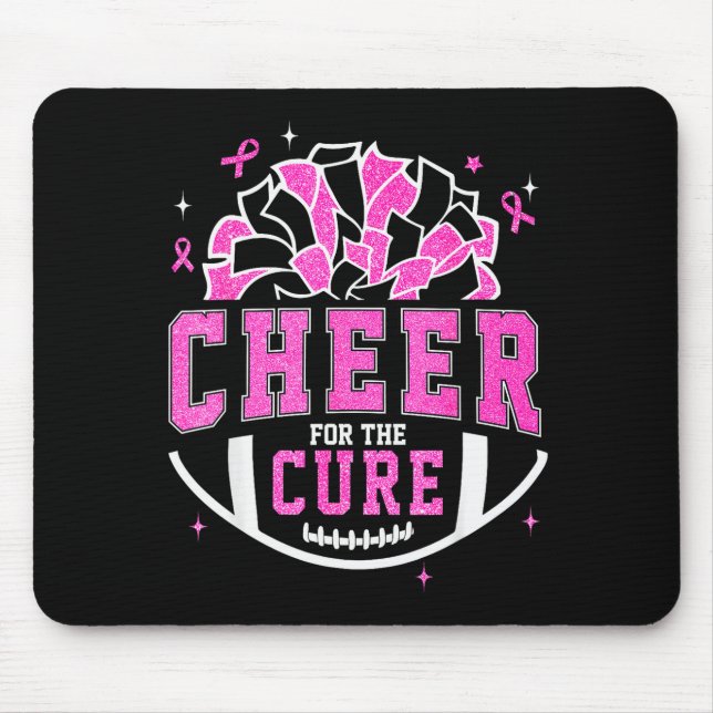 Cheer For The Breast Cancer Awareness Cheerleader  Mouse Pad (Front)