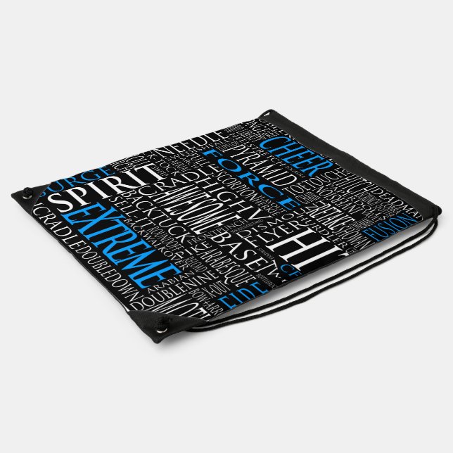 Cheer Force eXtreme Word Cloud Drawstring Backpack (Side)