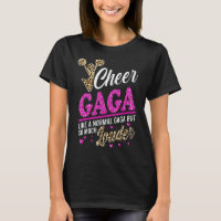 Cheer Gaga Biggest Fan Leopard Print And Pom Pom