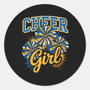 Cheer Girl Cheerleading Squad Team Cheerleader Gir Classic Round Sticker
