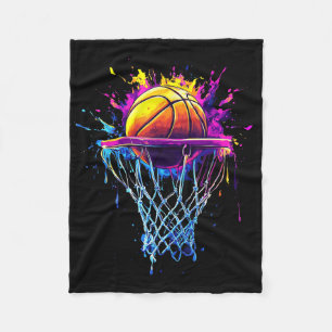 Cheer Go! Basketball Game Day Funny Sports Waterco Fleece Blanket