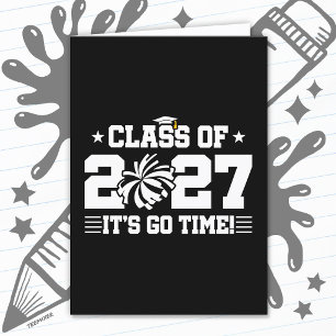 Cheer Graduation Go Time Senior Class of 2027 Card