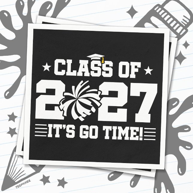 Cheer Graduation Go Time Senior Class of 2027 Napkins (Creator Uploaded)