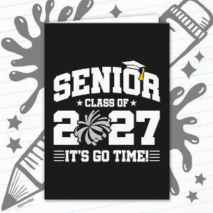 Cheer Graduation Quote Year Senior Class of 2027 Card