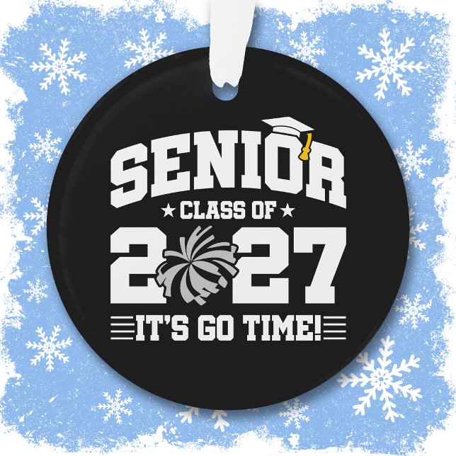 Cheer Graduation Quote Year Senior Class of 2027 Ornament (Creator Uploaded)