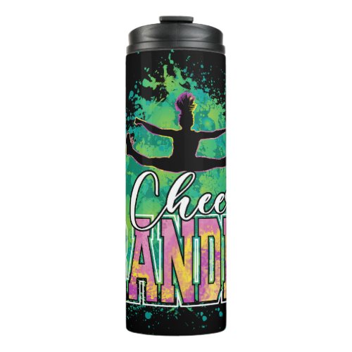 Cheer Grandma Tie Dye Pink Thermal Tumbler