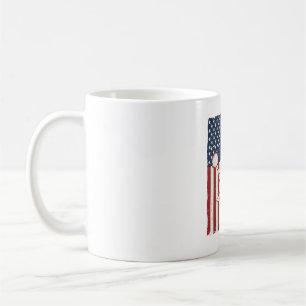 Cheer Grandpa Patriotic Vintage Flag Shirt Design_ Coffee Mug