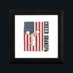 Cheer Grandpa Patriotic Vintage Flag Shirt Design_ Gift Box<br><div class="desc">Cheer Grandpa Patriotic Vintage Flag Shirt Design_1</div>