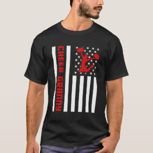 Cheer Granny Proud Cheerleader Family Usa American T-Shirt