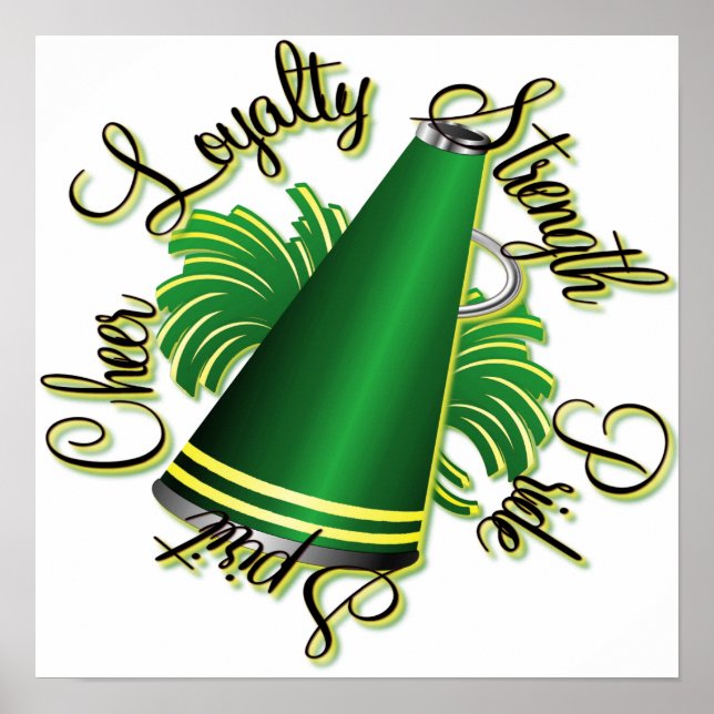 Cheer Green and Yellow Qualities Poster (Front)