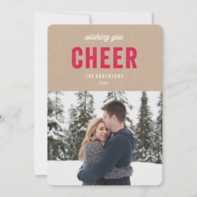 Cheer | Holiday Photo Card (Front)