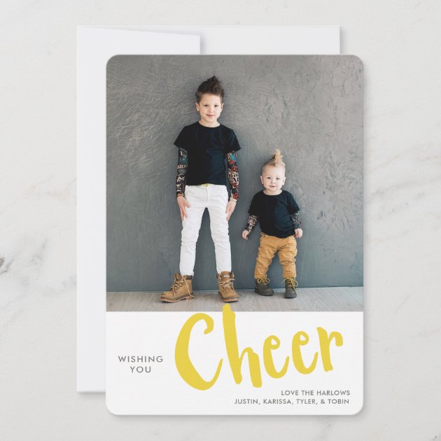 Cheer | Holiday Photo Card | Yellow