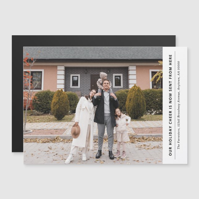 Cheer is Now From Here Holiday Moving Announcement (Front/Back)