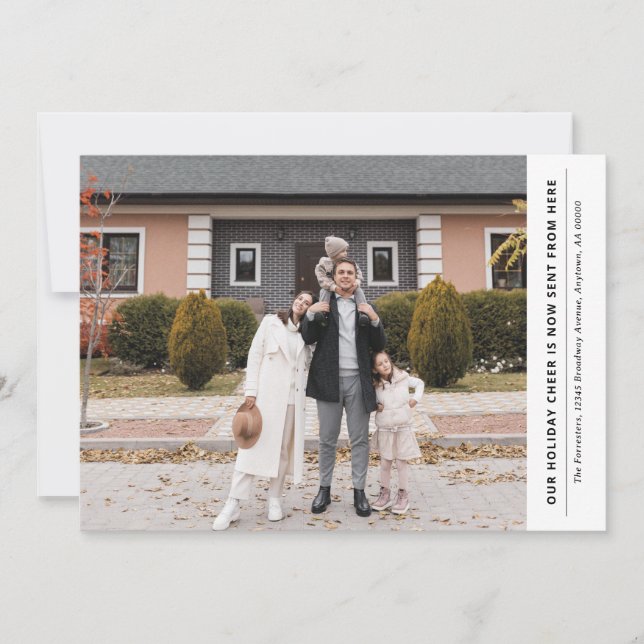 Cheer is Now From Here Holiday Moving Announcement (Front)