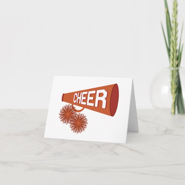 Cheer Letterpress Thank You Card (Front)