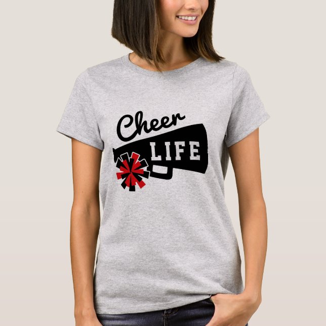 Cheer Life Cheerleading Customize Colors T-Shirt (Front)