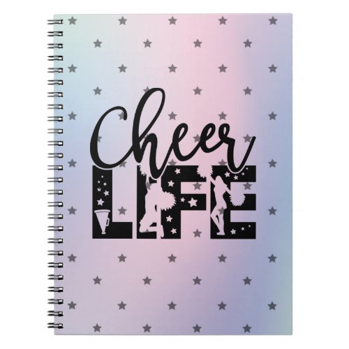 Cheer Life Glamorous Cheerleading Star Gradient    Notebook
