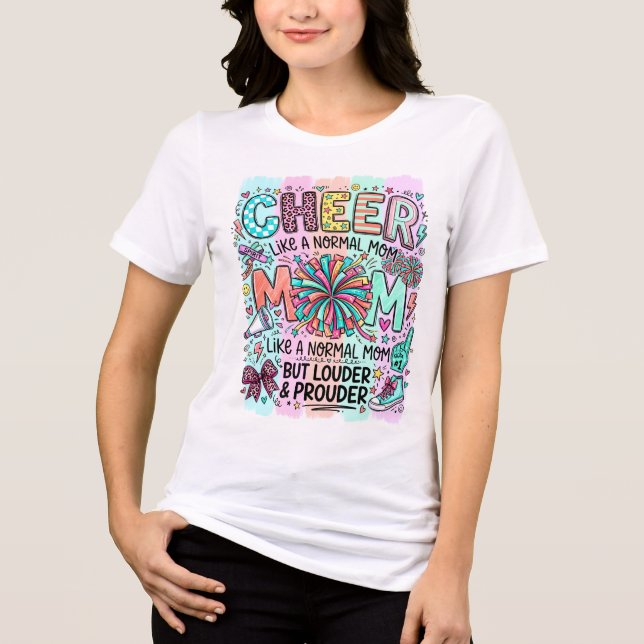 Cheer Like a Normal Mom Tri-Blend Shirt (Front)