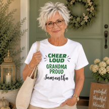 Cheer Loud Personalized Grandma Cheerleader Shirt