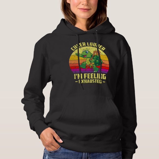 Cheer Louder I'm Feeling Exhausted Triathlon Marat Hoodie (Front)
