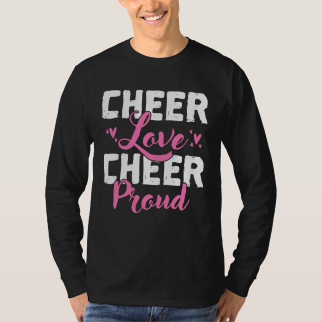 Cheer Love Cheer Proud Cheerleader Gymnastics Spor T-Shirt (Front)