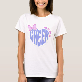 Cheer Mama Mom Cute Heart With Bow T-Shirt