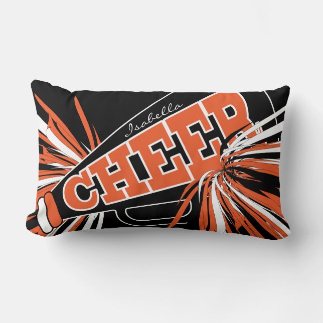 Cheer 📣 Megaphone - Cheerleader Lumbar Pillow (Front)