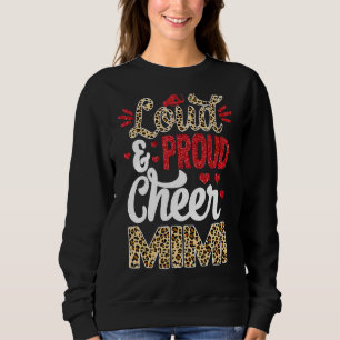 Cheer Mimi Biggest Fan Leopard Print And Pom Pom 1 Sweatshirt