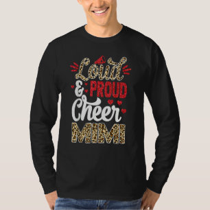 Cheer Mimi Biggest Fan Leopard Print And Pom Pom T-Shirt