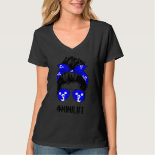 Cheer Mimi Life Messy Bun Hair Cheerleading Mother T-Shirt