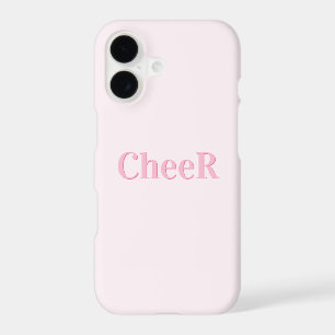 Cheer Minimalist Pink iPhone Case