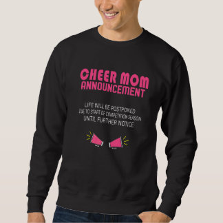 Cheer Mom Announcement For Women Cheerleaders Girl Sweatshirt