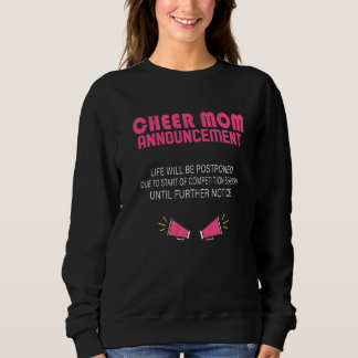 Cheer Mom Announcement For Women Cheerleaders Girl Sweatshirt